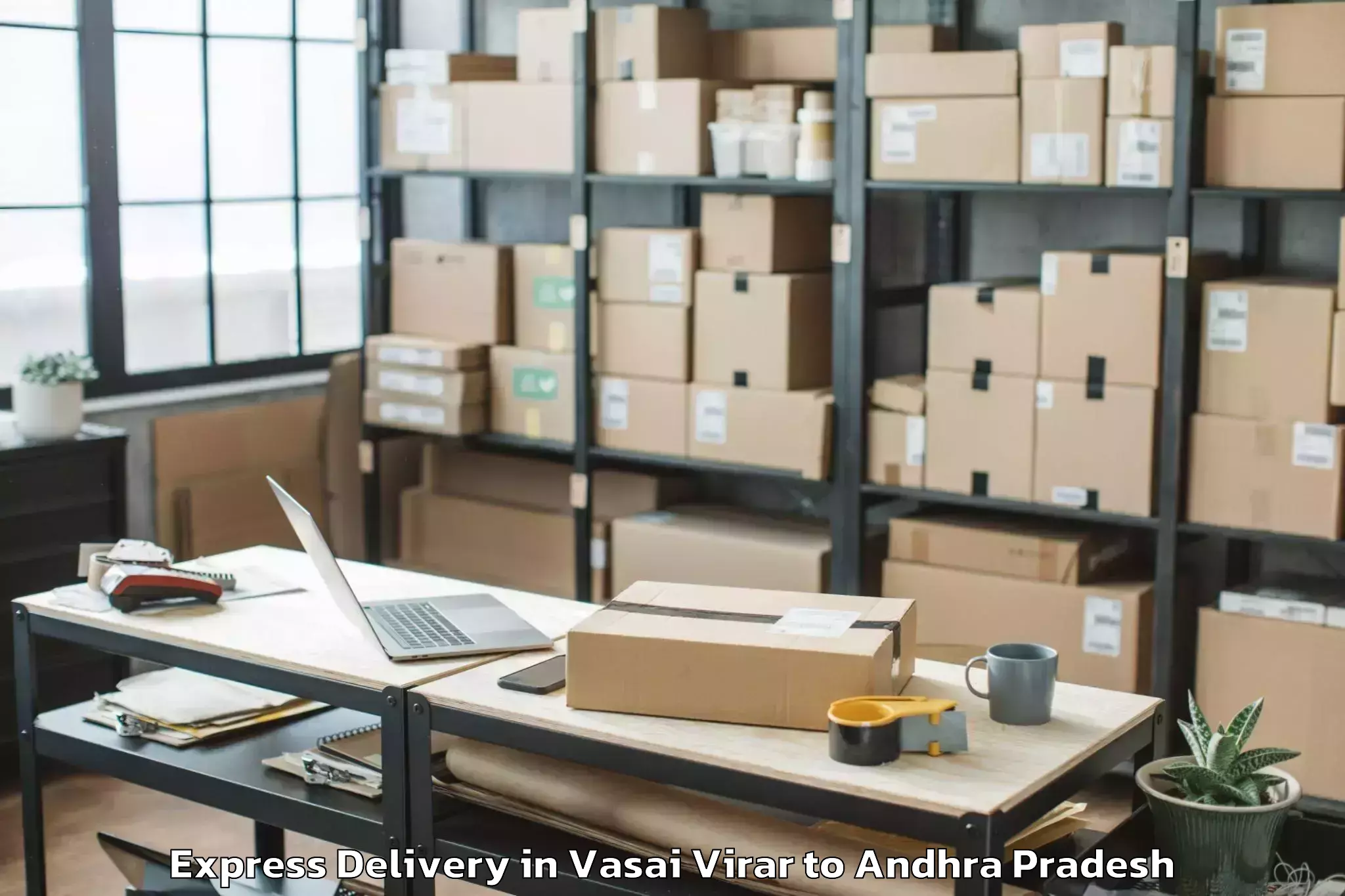 Top Vasai Virar to Vadlapudi Express Delivery Available